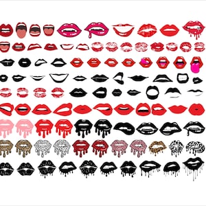Lips Bundle, SVG, PNG, DXF