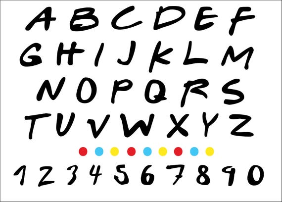 フレンズフォント、アルファベット、SVG、PNG、DXF - Etsy 日本