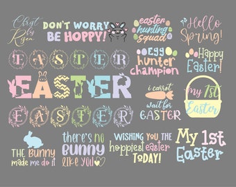 Easter Bundle, Spring, SVG, PNG, DXF