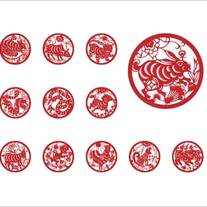 Sternzeichen Chinesisch, Sternzeichen, SVG, PNG, DXF