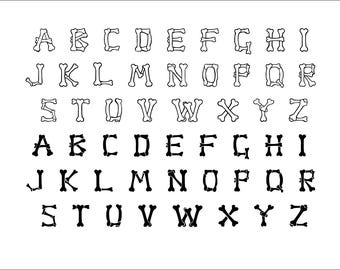 Bone Font SVG, Bone Letters, Bont Font PNG, Bone Numbers Svg, Png, Jpg ...