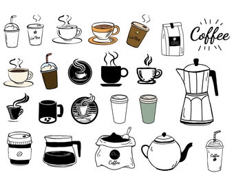 Coffee cup Bundle, SVG, PNG, DXF