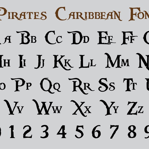 Pirates of Caribbean Font,SVG, PNG