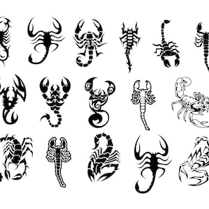 Paquete de escorpión (SVG, PNG y DXF)