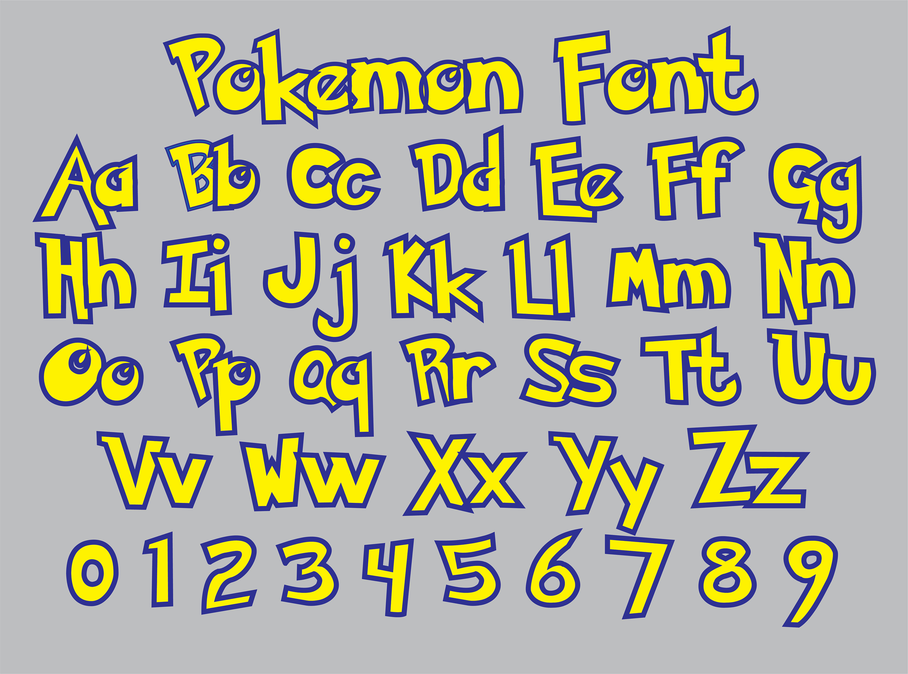 M. Michielin Alphabets: #POKEMON ALPHABET PNG