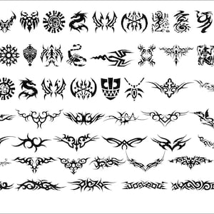 Tribal tattoo, tribal bundel, SVG, PNG, DXF