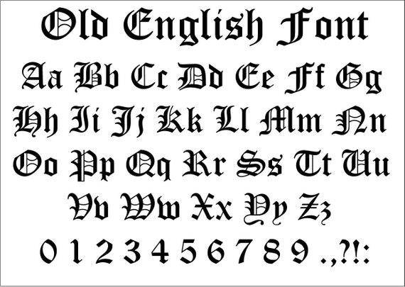Old English Font SVG PNG DXF - Etsy Hong Kong
