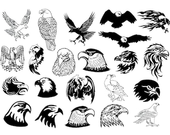 Eagle Bundle, eagle head, SVG, PNG, DXF
