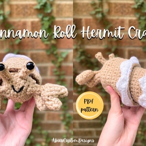 Cinnamon Roll Hermit Crab Crochet Pattern, Amigurumi Crochet Pattern, crab crochet pattern, hermit crab plush, hermit crab, acrylic yarn