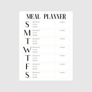 Detailed Meal Planner | Printable | Digital Download