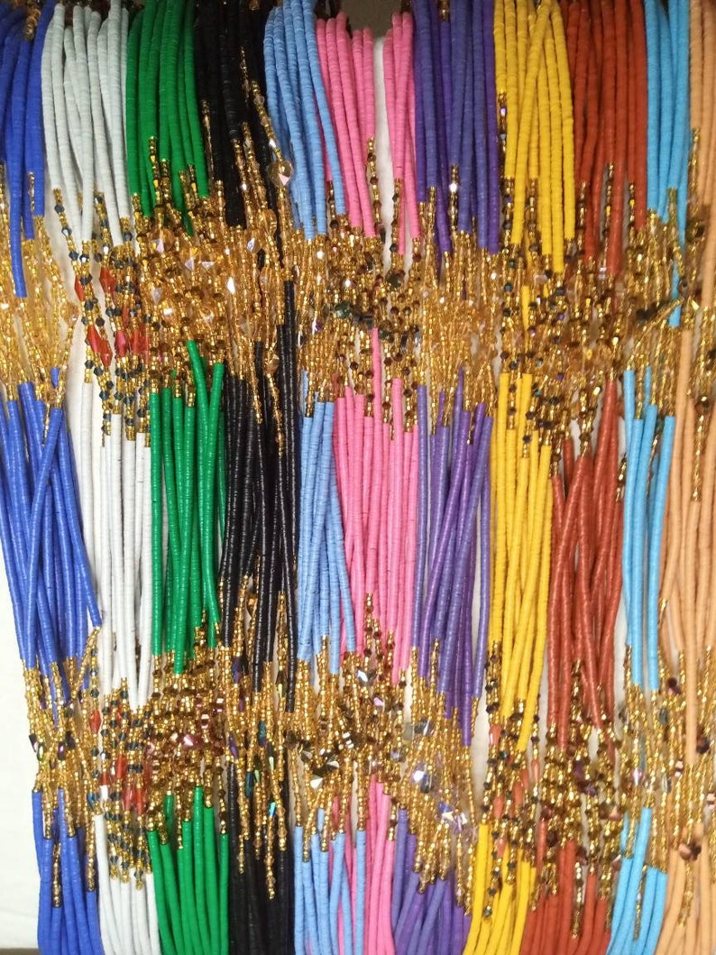 Vinyl Disc Beads Luxurious Wholesale African Waist Beads Etsy