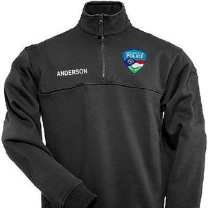 5.11 Tactical 1/4 Zip Job Shirt with Optional Embroidered Logo, Badge, or Patch plus Name. Police, Fire, EMS Work Jacket.