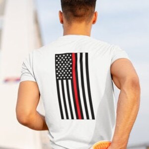 Thin Red Line Flag Unisex T Shirt