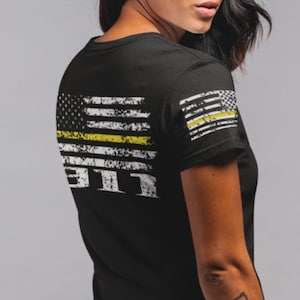 911 Dispatch The Thin Gold Line Unisex T Shirt | First Responder Shirt | 911 Operator Gifts | Thin Yellow Line T-Shirt