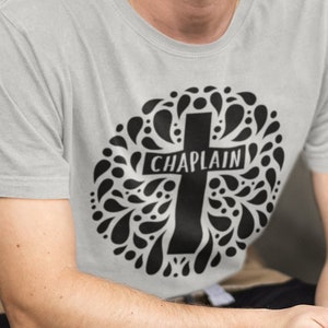 Retro Look Chaplain Unisex T Shirt for Pastors, Ministers & Priests serving as Chaplains