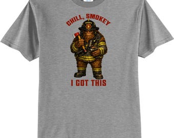 Bigfoot Sasquatch Firefighter T Shirt
