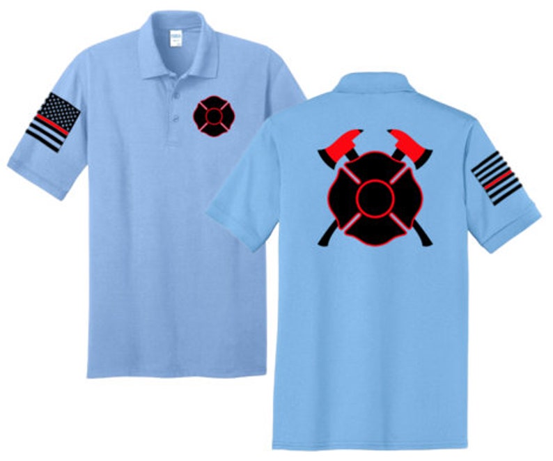 Customized Fire Department Firefighter Unisex Uniform Polo Etsy