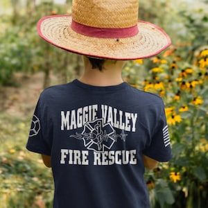 Kids and Youth Fire Rescue T Shirts | Firefighter Kids Shirt | Personalized with Fire Department Name & Station Number