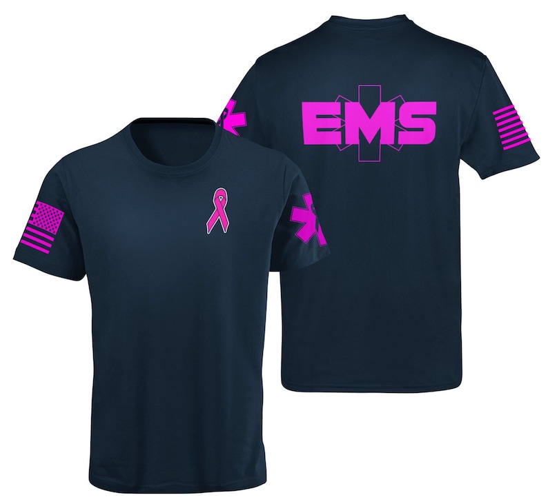 EMS Breast Cancer Awareness T Shirt EMT Paramedic First Responder - Etsy