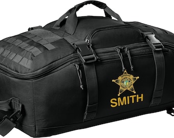Tactical Barrel Duffel Range Duty Bag Back Pack with Custom Embroidery