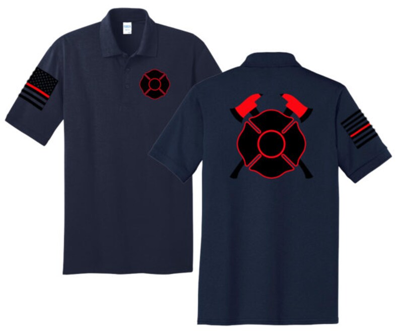 Customized Fire Department Firefighter Unisex Uniform Polo Etsy