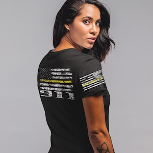 911 Dispatch The Thin Gold Line Unisex T Shirt | First Responder Shirt | 911 Operator Gifts | Thin Yellow Line T-Shirt