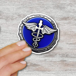 Caduceus Sticker Industrial Design for Health Care Workers Medics, EMT, Doctor, Nurse Stickers Indoor Use