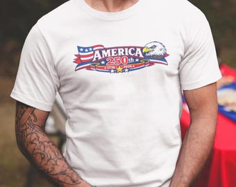 250th Anniversary America Eagle T-Shirt – Patriotic Fourth of July Tee