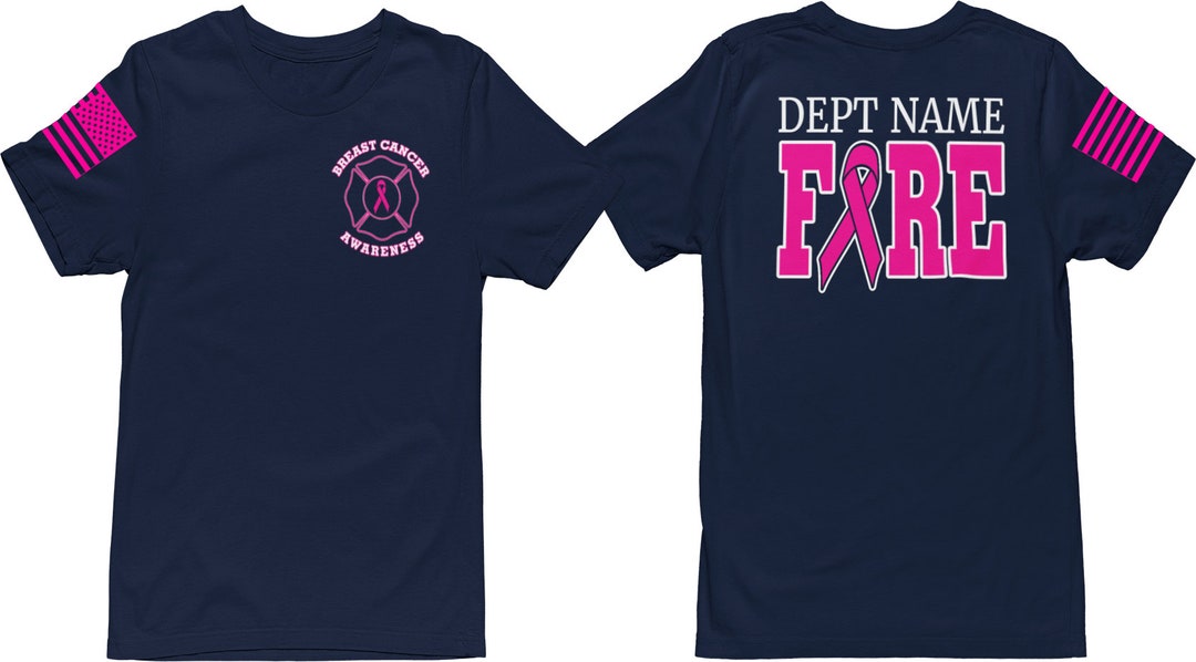 Buy Custom Fire Department Breast Cancer Awareness T-shirt: Fundraiser  Uniform Online in India