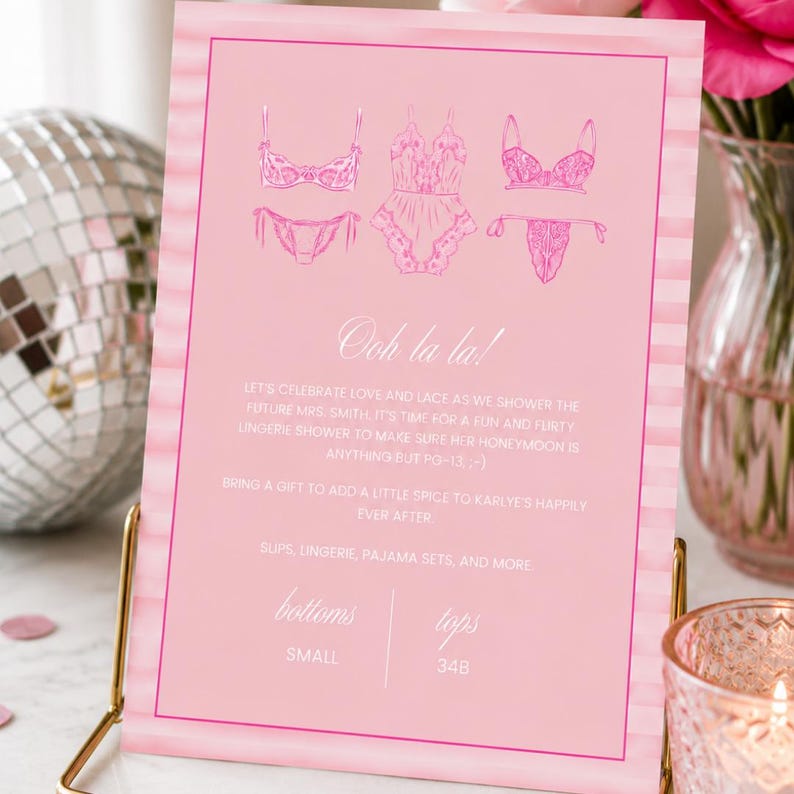 Margs & Matrimony Lingerie Shower Invite, Margarita Bridal Party ...