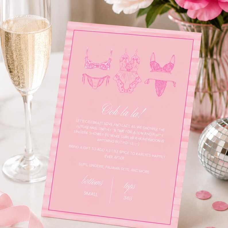 Margs & Matrimony Lingerie Shower Invite, Margarita Bridal Party ...
