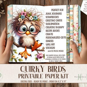 Papiers imprimables lunatiques et originaux : journal indésirable - éphémères - scrapbooking - fabrication de cartes - sublimation | 10 modèles haute résolution | Numérique