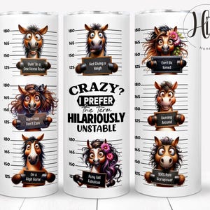 Funny Horse 20oz Skinny Tumbler Wrap, zabawny projekt sublimacji dla miłośników koni, pobieranie cyfrowe