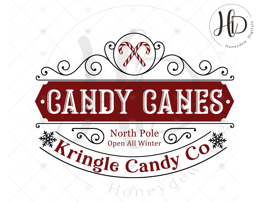 Christmas Candy Cane Company SVG, SVG Files for Cricut & Silhouette