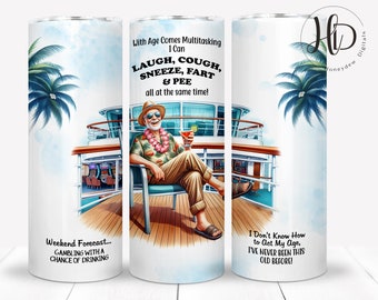 Cruise 20 oz Skinny Tumbler, Vacation Sublimation Designs, Birthday Tumbler Wrap, Funny Old Man Tumbler, Weekend Forecast, Digital Download