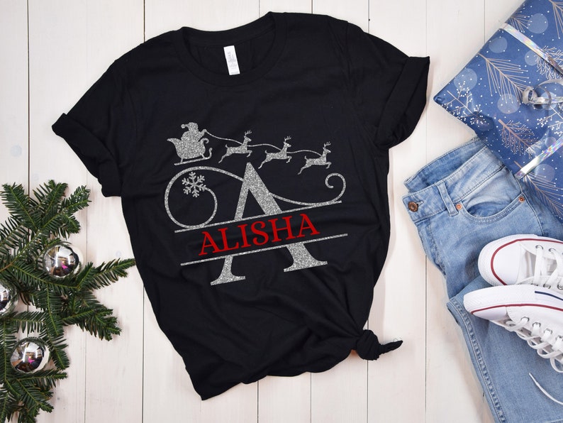Santa Split Svg Christmas Monogram SVG Bundle, Cut Files for Cricut & Silhouette, Santa ...