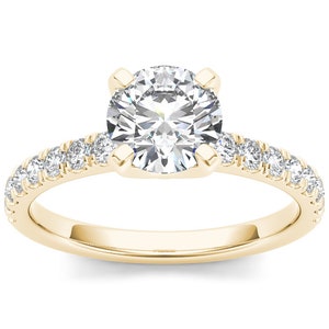 Verlobungsring Rundschliff Diamantring Ehering echter Diamant Ringe 750er Weißgoldring Silberring Diamant Diamant 5.00mm+