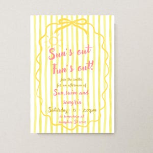 Suns out fun’s out digital summer invitation