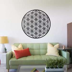 FLOWER of LIFE, Sacred Geometry Wall Art; Metal Wall Decor, Home decor, Laser cut Metal art