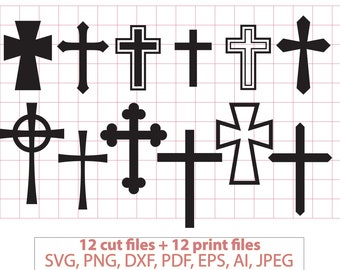 Fancy Crosses Svg Etsy