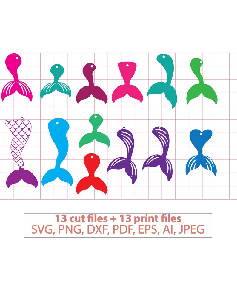 Download Mermaid Jewelry Fish Tail Cricut Files Mermaid Silhouette Cut File Cricut Vc 132 Mermaid Tail Svg Mermaid Scales Tails Mermaid Earrings Scrapbooking Embellishments Commentfer Fr