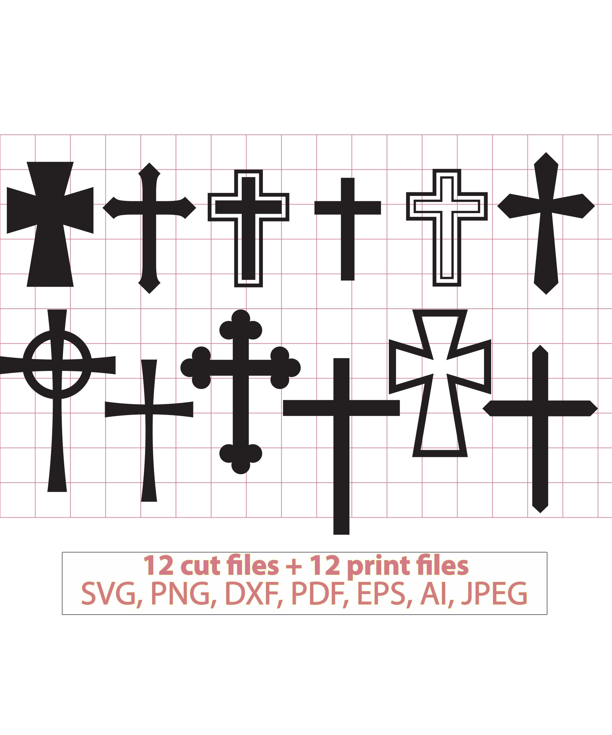 Christian Cross Templates