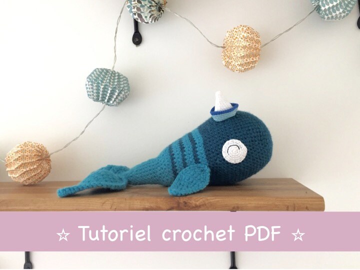 Tutoriel Crochet Pdf Irene La Baleine Patron Amigurumi Etsy