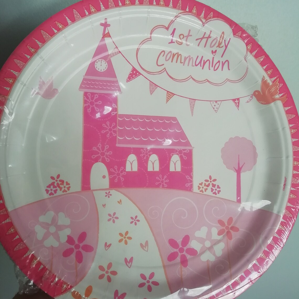 Paper communion plates and cups and napkins Etsy
