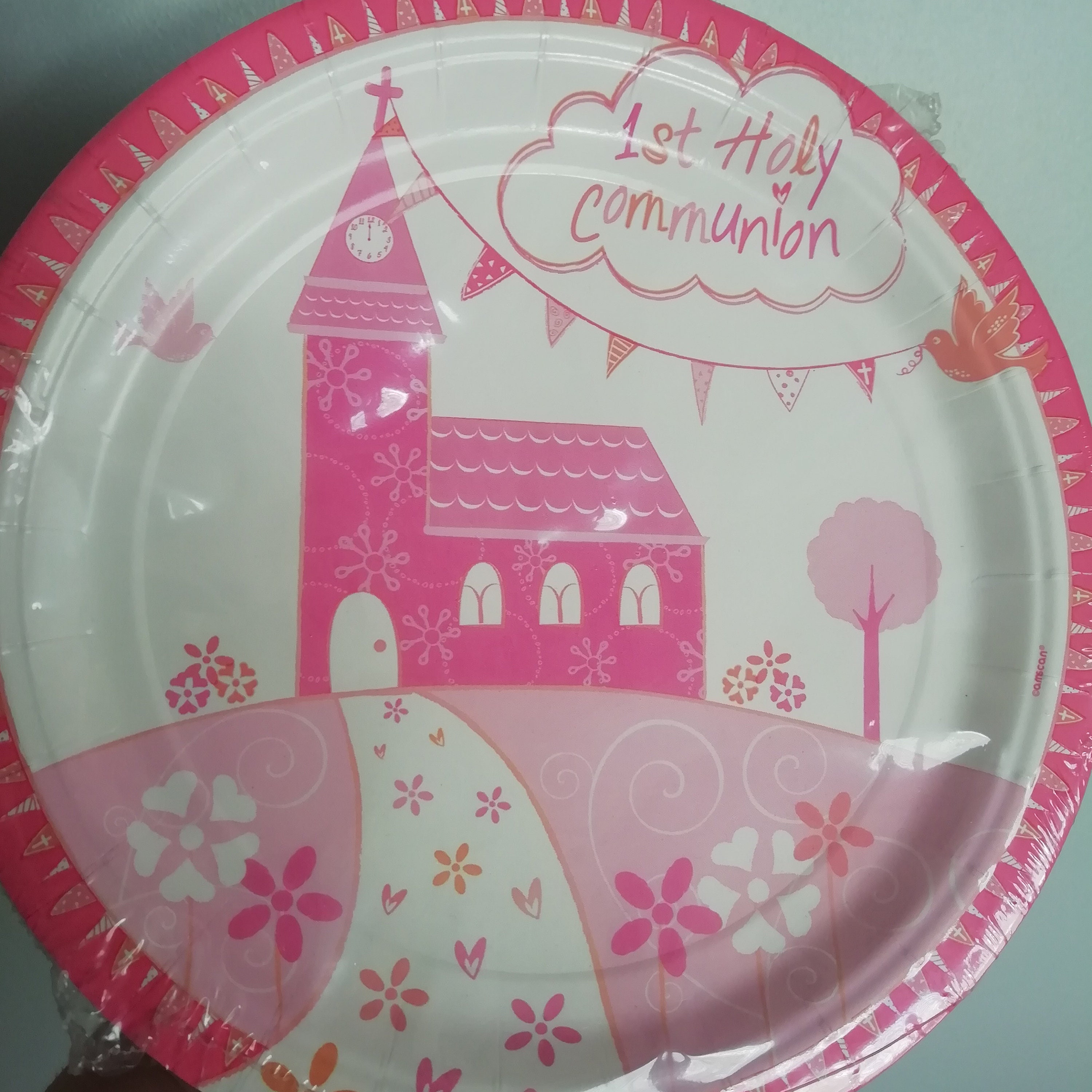 Paper communion plates and cups and napkins Etsy