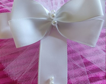 Holy communion hair bow