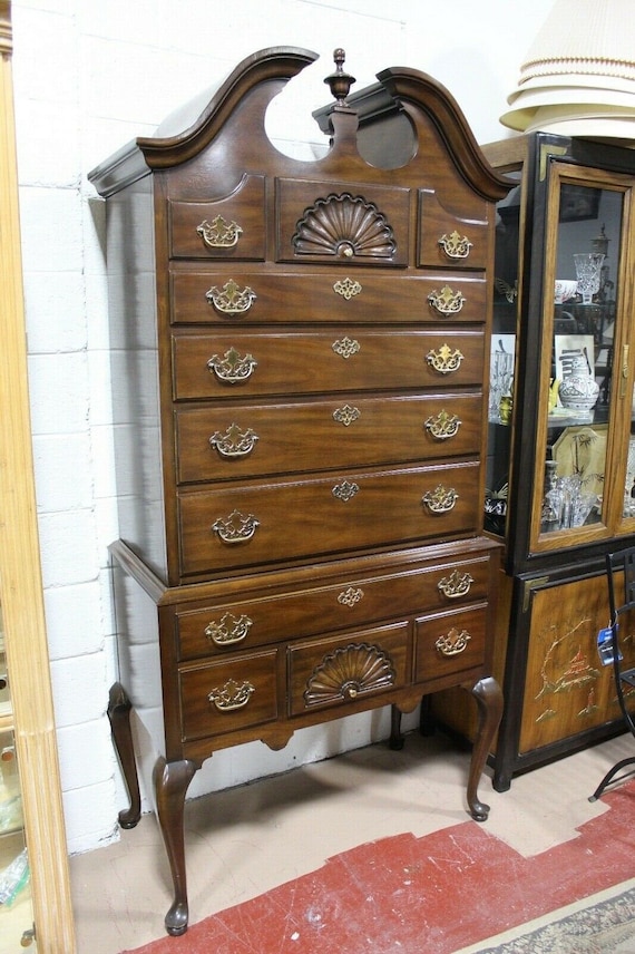 Chippendale Chest on Chest by Drexel Philadelphia Style Modern