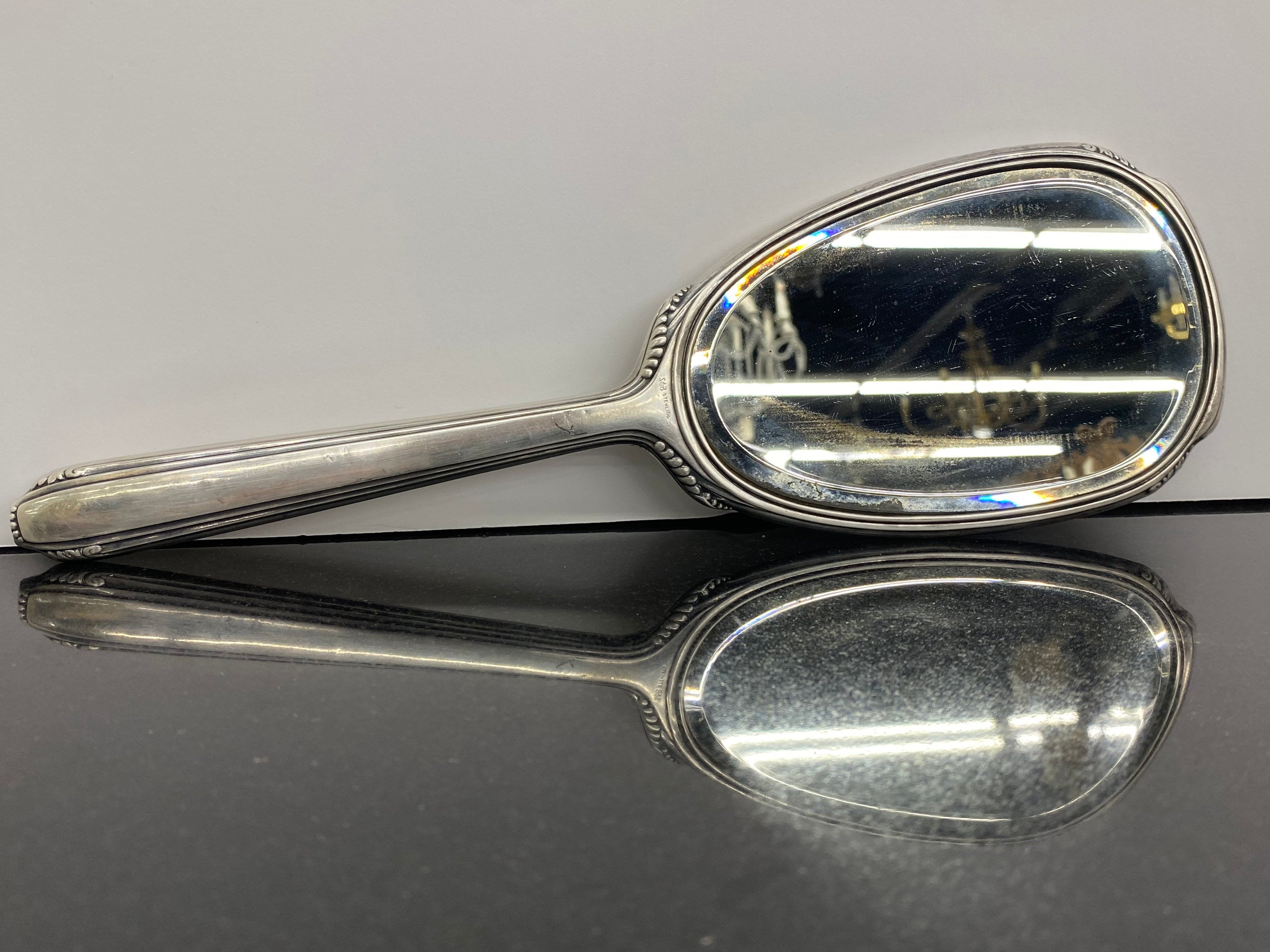Set De Vanité (coiffeuse) En Argent Sterling - Broadway & Co - Peigne Et Brosse Poinçonnés - Vintage