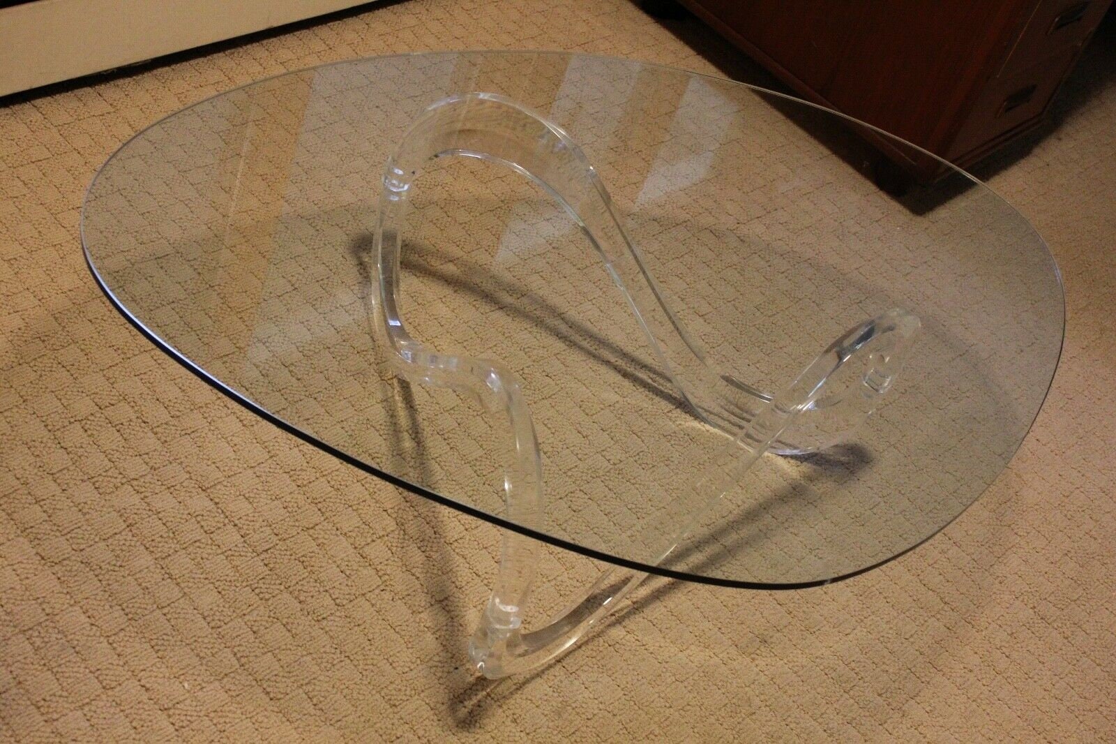 Shlomi Haziza infinity Coffee Table Acrylic, Lucite & Glass Mid Century