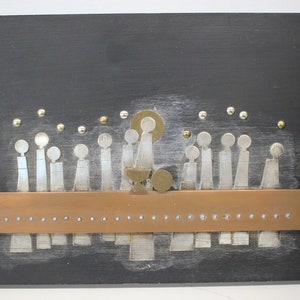 Los Castillo attr Taxco Modernist Sculpture &quot;The Last Supper&quot; Mid Century Modern